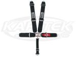 Crow Enterprizes Latch And Link Style Bolt In Seat Belt Harness 3" Lap 3" Shoulders 5 Point