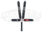 Crow Enterprizes Latch And Link Style Snap In Seat Belt Harness 3" Lap 3" Shoulders 5 Point