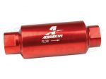 Aeromotive 12335 - 40 Micron Red Post Fuel Filter 5-1/2" Long x 2" Diameter -10 ORB Inlet And Outlet