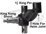 Foddrill Left Side 0d Camber Double Shear King Kong Snout Spindle For Heim Joint With 1-1/2" KP