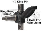 Foddrill Left Side 0d Camber King Kong Snout Spindle For Heim Joint With 1-1/2" King Pin