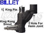 Foddrill Billet 2-1/2" Lift Left Side 0d Camber Dbl Shear King Kong Snout Spindle With 1-3/4" KP