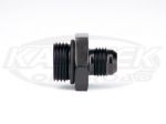 Aeromotive AN -8 Male To 7/8-14 Thread Male O-Ring Port ORB Black Anodized Aluminum Fittings