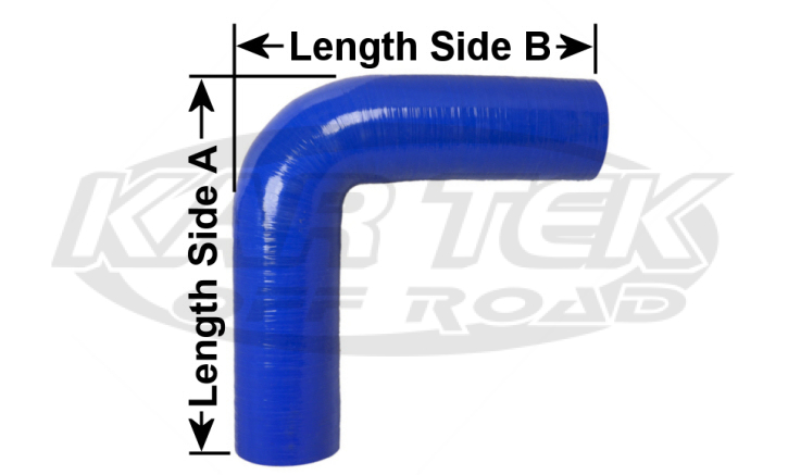 4-Ply Black Silicone 90 Degree Turbo Or Intake Hose 2-1/4 Inside