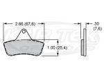 Wilwood 4108 Sintered Metallic Compound Power Sports And Industrial Brake Pads 0.300" Thick