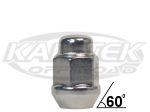 Chrome 14mm-1.5 Thread 60 Degree Tapered Acorn Style Lug Nut