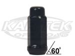 Black Extra Long 14mm-1.5 Thread 60 Degree Tapered Lug Nut
