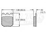 Wilwood 6812 BP-20 Compound 2" Brake Pads 0.500" Thick