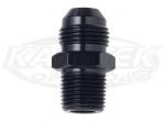 Fragola AN -6 Male To 1/4" NPT National Pipe Taper Black Anodized Aluminum Straight Adapter Fittings