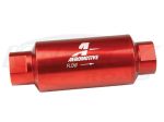 Aeromotive 12304 - 100 Micron Red Pre Fuel Filter 5-1/2" Long x 2" Diameter -10 ORB Inlet And Outlet