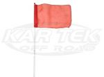 Buggy Whip Non Lighted 7 Foot Tall 5/16" Dia Whip Antenna With Flag And Standard 1/2" Threaded Base