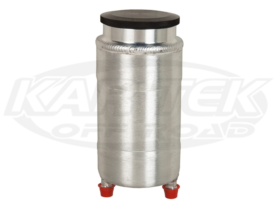 Howe Performance Aluminum Radiator Overflow Tank With O-Ring Sealed  Anodized Cap And AN #6 Fittings
