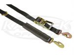 Boxer Tie Downs 2" x 9 Foot Twisted Hook With Axle Strap Black Ratchet Strap 3,333 Pound Working Ld