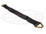 Boxer Tie Downs 2" x 24" Black Wrap Around Axle Strap With Protective Sleeve 3330lbs Working Load