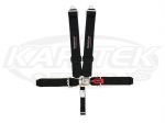 5 Point 3x3 Snap-In Seat Belt w/ QSR Adjusters Black