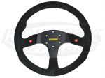 MOMO Mod. 80 GT Touring 13-5/8" - 346mm Diameter 0" Dish Black Leather Steering Wheel With Buttons