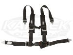 2" Automotive Latch 4 Point Seat Belt w/ Pads Black