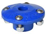AutoFab Replacement 2-9/16" Blue Urethane Hood Pin Bushing With Bolts And Nyloc Nuts