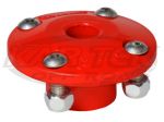 AutoFab Replacement 2-9/16" Red Urethane Hood Pin Bushing With Bolts And Nyloc Nuts