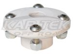 AutoFab Replacement 2-9/16" White Urethane Hood Pin Bushing With Bolts And Nyloc Nuts