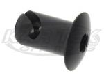 Quarter Turn Fastener Domed Black Anodized Aluminum Allen Head Button 0.500 Length For #6 Spring