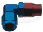 Fragola AN -6 Female Red And Blue Anodized Aluminum Reusable PTFE 90 Degree Hose Ends