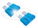 Blue Sea Systems ATO/ATC 15 Amp easyID Fuses With LED That Lights Up When The Fuse Has Blown 2 Pack