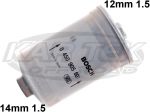 Bosch 0450905601 F5601 8 Micron Fuel Filter 14mm-1.5 Inlet - 12mm-1.5 Outlet 3-1/8" Dia 5-15/16" Lng