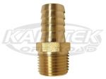 Brass 1/4" Hose Barbed Male To 3/8" NPT National Pipe Taper Male Fittings