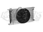 CBR 22x12.75 Mini Buggy Suzuki Hayabusa Motor Dual Pass Aluminum Radiator With Fan 1" Inlet/Outlet