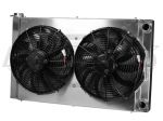 CBR 35x19 Dual Pass Aluminum Radiator With Dual Fans With Left Side Fill Neck