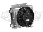 CBR Small Off-Road Dual Pass Oil Cooler With 7.5" Fan And AN -10 ORB Oil Cooler Inlet/Outlet