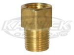 Brass 1/8" NPT Male to Female 3/16" Inverted Flare American Brake Line Straight Adapter Fittings