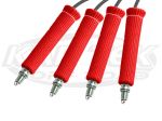 Cool It ThermoTec 14261 Red Braided Spark Plug Wire Heat Shield Sleeves 4 Pack 6 Inch Long