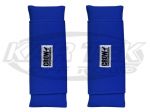 Crow Enterprizes Blue Nylon Velcro Shoulder Pads For 3" Wide Seat Belts Sold As 1 Pair