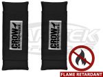 Crow Enterprizes Flame Retardant Black Velcro Shoulder Pads For 3" Wide Seat Belts Sold As 1 Pair