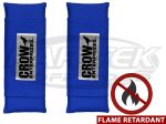 Crow Enterprizes Flame Retardant Blue Velcro Shoulder Pads For 3" Wide Seat Belts Sold As 1 Pair