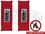 Crow Enterprizes Flame Retardant Red Velcro Shoulder Pads For 3" Wide Seat Belts Sold As 1 Pair