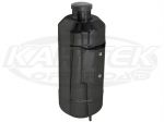 Ogawa Enterprises Black Rear Mount 1-1/2 Quart Radiator Overflow Tank 4" Diameter 9-1/2" Tall