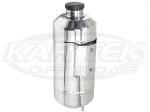 Ogawa Enterprises Polished Rear Mount 1-1/2 Quart Radiator Overflow Tank 4" Diameter 9-1/2" Tall