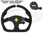 EBBCO Offroad Carbon Fiber 6 Bolt Steering Wheel One Button Panel Fits All 6 Bolt Steering Wheels