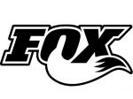 Fox Shocks Extra Large 16" Long Black And White Window Stickers