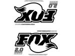 Fox 2.0" Performance Series Shock Black Logo Reservoir Stickers With Clr Background 5-5/8" x 6-7/8"