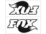 Fox Shocks 2.0" Shock Black Logo Reservoir Stickers With Clear Background 6-1/4" x 5"