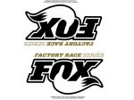 Fox 2.5" Factory Race Series Shock Black Logo Reservoir Stickers With Clr Background 5-5/8" x 7-5/8"