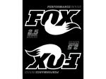 Fox Shocks 2.5" Performance Series Shock White Logo Reservoir Stickers With Black Background