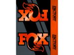 Fox Shocks 2.5" Shock Orange Logo Reservoir Stickers With Black Background