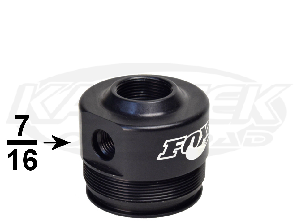 Fox 2.0" Remote Reservoir Shock Body Cap 7/16" ORB Port For 5/8" Shaft