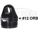 Fox 3.0" Hose Remote Reservoir Coil Over Shock Body Cap With -12 ORB Port Uses 3/4" Uniball