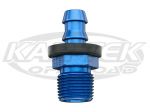 Fragola AN -6 Push Lock Hose To 1/2" NPT Pipe Thread Blue Anodized Aluminum Straight Hose Ends